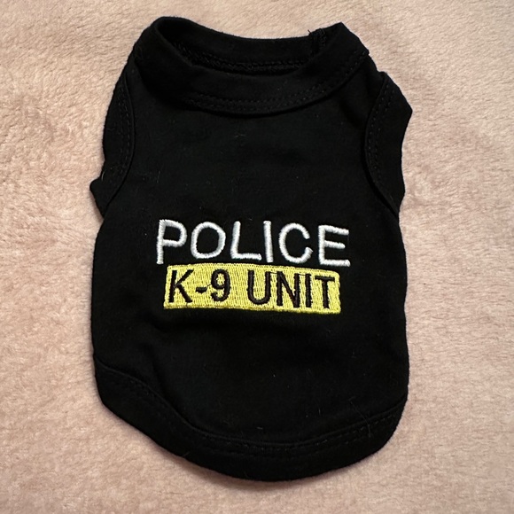 🦴Pet🦴 Dog Black Police K-9 Unit Tee Size 2XS - Picture 2 of 4